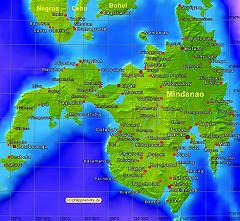 Landkarte Mindanao Philippinen