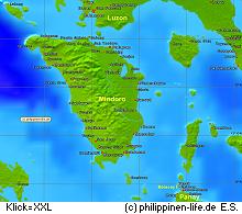 Landkarte der Insel Mindoro Philippinen